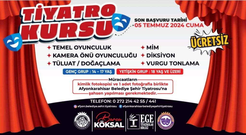 TİYATRO KURSU BAŞVURULARI BAŞLADI