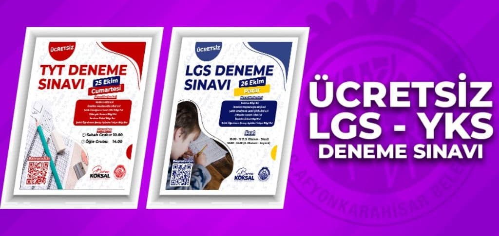 BELEDİYEMİZDEN ÜCRETSİZ LGS/YKS DENEME SINAVI FIRSATI