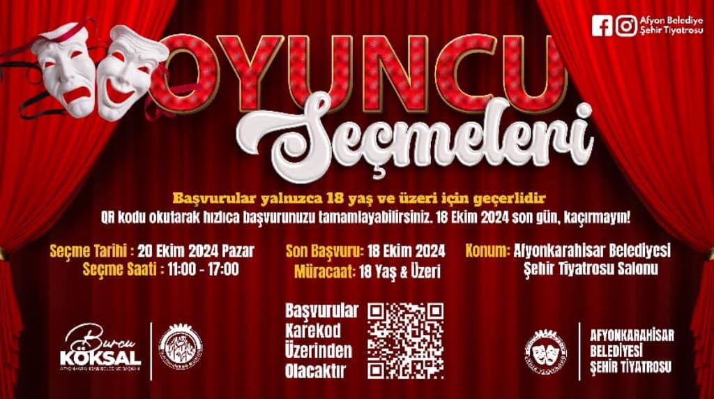 BELEDİYE ŞEHİR TİYATROSU OYUNCU SEÇMELERİ BAŞLIYOR